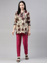 Load image into Gallery viewer, Go Colors Dark Rose Poly Modal Metallic Pants
