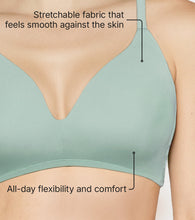 Load image into Gallery viewer, Enamor Drip T Shirt Bra for Women Padded, Wire-Free, Medium Coverage - SMB03 (Sage Green)
