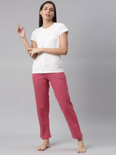 Load image into Gallery viewer, Go Colors Red Cotton Knit Printed Lounge Pants
