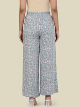 Load image into Gallery viewer, Go Colors Blue Woven Viscose Printed Palazzo
