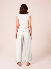 Load image into Gallery viewer, Go Colors Cream Cotton Wide Leg Pants
