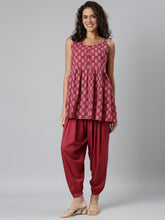 Load image into Gallery viewer, Go Colors Cherry Woven Viscose Harem Pant
