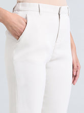 Load image into Gallery viewer, Go Colors Cream Crepe Tapered Trouser
