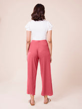 Load image into Gallery viewer, Go Colors Rusty Pink Drop Needle Fabric Rib Palazzo
