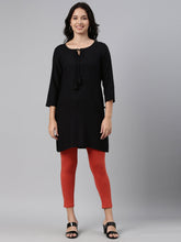 Load image into Gallery viewer, Go Colors Rust Cotton Stretch Cropped Leggings
