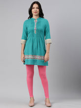 Load image into Gallery viewer, Go Colors Young Pink Cotton Stretch Ankle Length Leggings
