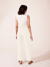 Load image into Gallery viewer, Go Colors Ecru Woven Viscose Casual Pants
