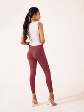 Load image into Gallery viewer, Go Colors Violet Cotton Stretch Ankle Length Leggings

