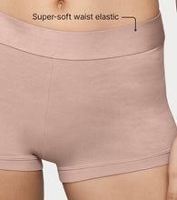 Load image into Gallery viewer, Enamor The Flex Boyshorts for Women Mid-Rise, Full Back Coverage, Moisture Absorbency, Cotton Everyday Panty - SMP01 (Cafe Latte)
