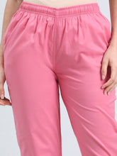 Load image into Gallery viewer, Go Colors Blush Pink Cotton Cambric Cotton Pants
