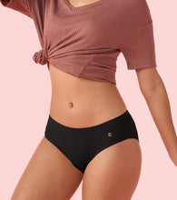 Load image into Gallery viewer, Enamor CR17 Chic Stretch Cotton, All Day Comfort, Mid Waist Hipster Panty for Women - Naturally Breathable, Antimicrobial with Stain release, Inner Elastic, Full Coverage -  Pack of 5 (Jet Black)
