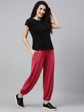 Load image into Gallery viewer, Go Colors Fuchsia Viscose Stretch Harems
