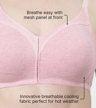 Load image into Gallery viewer, Enamor Innovations Fabcool Full Support Everyday Full Figure Bra - Jiggle Control and Antimicrobial, Non-Padded, Wirefree, Full Coverage Women's Bra - AB75 (Available in  Plus Sizes) (Orchid Melange) (Orchid Melange)
