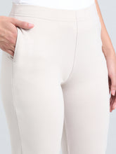 Load image into Gallery viewer, Go Colors Cream Ponte Smart Fit Kurti Pant
