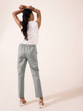 Load image into Gallery viewer, Go Colors Ebony Grey Woven Cotton Stretch Chino Pants
