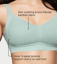 Load image into Gallery viewer, Enamor Innovations Bamboo Bliss,everyday ,Full Support , Women's T-Shirt Bra - Super soft,naturally absorbent &amp; Antimicrobial, Padded, Wirefree, High Coverage- A077 (Jade Green)
