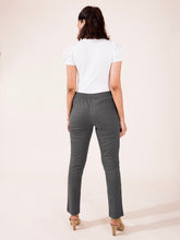 Load image into Gallery viewer, Go Colors Silver Grey Linen Pencil Pant
