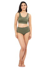 Load image into Gallery viewer, Amante Skins Solid Non Padded Non-Wired Scoop Neck Cami Bra - Slate Green 83301
