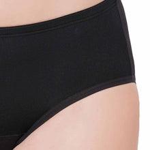 Load image into Gallery viewer, Wacoal Hygieni Mid Waist Full Coverage Day Wear High Absorbency Period Panty - Black WU5050

