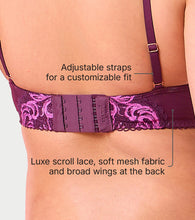 Load image into Gallery viewer, Enamor F194 Padded Wired High Coverage Glam Wave Smooth Bra - Plum Swirl

