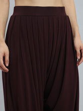 Load image into Gallery viewer, Go Colors Dark Wine Viscose Stretch Patiala
