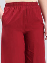 Load image into Gallery viewer, Go Colors Light Maroon Cotton Hakoba Palazzo
