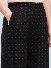 Load image into Gallery viewer, Go Colors Black Viscose Printed Palazzo
