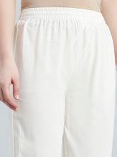 Load image into Gallery viewer, Go Colors Cream 100% Cotton Lace Pencil Pant
