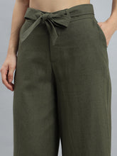 Load image into Gallery viewer, Go Colors Olive Linen Blend Culottes
