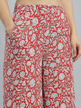 Load image into Gallery viewer, Go Colors Red Woven Viscose Printed Palazzo
