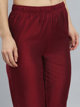 Load image into Gallery viewer, Go Colors Plum Poly Modal Metallic Pants
