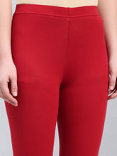 Load image into Gallery viewer, Go Colors Cherry Cotton Stretch Cropped Leggings
