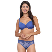 Load image into Gallery viewer, Wacoal Embrace Lace Low Waist Medium Coverage Bridal Wear Lace Bikini Panty - Dark Blue 64391
