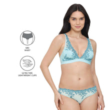 Load image into Gallery viewer, Wacoal Embrace Lace Low Waist Medium Coverage Bridal Wear Lace Bikini Panty - Aqua 64391
