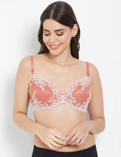 Load image into Gallery viewer, Wacoal Embrace Lace Non Padded Wired 3/4th Cup Bridal Wear Medium coverage Fashion Bra - Coral 65191
