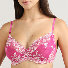 Load image into Gallery viewer, Wacoal Embrace Lace Non Padded Wired 3/4th Cup Bridal Wear Medium coverage Fashion Bra -Dark Pink 65191
