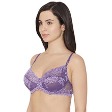 Load image into Gallery viewer, Wacoal Embrace Lace Non Padded Wired 3/4th Cup Bridal Wear Medium coverage Fashion Bra - Purple 65191

