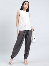 Load image into Gallery viewer, Go Colors Silver Grey Viscose Stretch Harems
