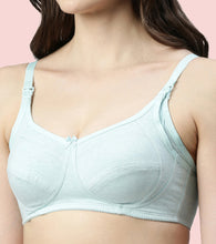 Load image into Gallery viewer, Enamor Innovations Eco-Melange Cotton, Women's Nursing Bra -  Sectioned Lift and Support, Non Padded, Wirefree, High Coverage - MT02 (Capri Melange)

