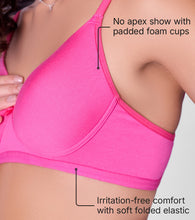 Load image into Gallery viewer, Enamor Ultra Smooth T-Shirt Bra - Padded, Non-Wired, Full Coverage - A127 (Pearl Peach/Cyber Pink)-Pack of 2
