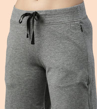 Load image into Gallery viewer, Enamor Mid Rise Knee length Drawstring Closure City Shorts For Women - Slim Fit, Soft and Breathable Cotton - E044 (Mediumgrey Melange)
