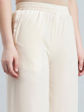Load image into Gallery viewer, Go Colors Cream 100% Cotton Hakoba Wide Pant
