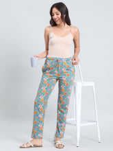 Load image into Gallery viewer, Go Colors Green Cotton Knit Printed Lounge Pants
