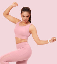 Load image into Gallery viewer, Enamor Crew Neck Sleeveless Crop length Sports Bra For Women - Hook &amp; Eye Closure, Hugged Fit - A205 (Lilas)
