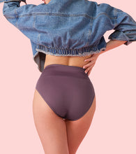 Load image into Gallery viewer, Enamor CW01 Cotton Classic, All Day Comfort, High Waist Brief - Breathable, Antimicrobial with Stain Release, Outer Brushed Wide Elastic, Full Coverage -  Pack of 1 (Plum Wine)
