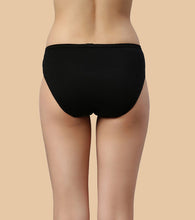 Load image into Gallery viewer, Enamor CH03 Chic Cotton, All Day Comfort, Mid Waist Hipster Panty for Women - Naturally Breathable, Antimicrobial with Stain release, Inner Elastic, Full Coverage -  Pack of 5 (Jet Black)

