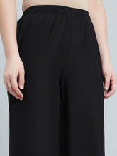 Load image into Gallery viewer, Go Colors Black 100% Cotton Hakoba Wide Pant

