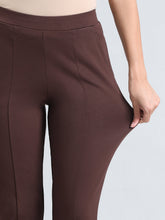 Load image into Gallery viewer, Go Colors Dark Brown Roma Ponte Pants
