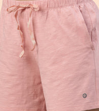 Load image into Gallery viewer, Enamor Drawstring Mid Thigh Length Mid Rise Basic Shorts - Relaxed Fit, Super Soft Cotton - E062 (Rouge)

