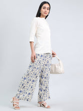 Load image into Gallery viewer, Go Colors Beige Woven Viscose Printed Palazzo
